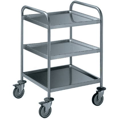 Service TrolleysThree Tier Service Trolley with Handle 600 mm