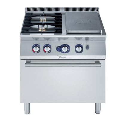 Modular Cooking Range Line700XP Gas Solid Top on Gas Oven with 2 Burners