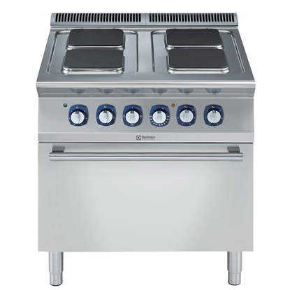 Modular Cooking Range Line700XP 4-Hot Square Plates Electric Boiling Top Range on Electric Oven