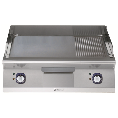 Modular Cooking Range Line700XP 800mm Electric Fry Top, Smooth and Ribbed Brushed Chrome Plate