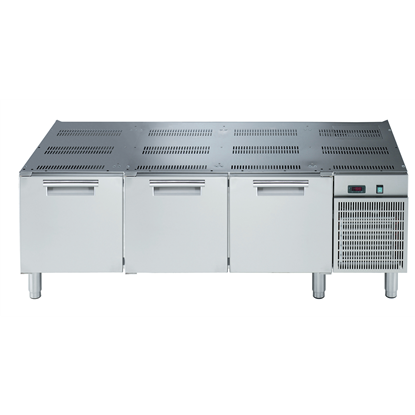 Gamma cottura modulareBase refrigerata con 3 porte, -2/+10°C, da 1600 mm, 60 Hz, gas R290