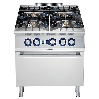 Modular Cooking Range Line900XP 4-Burner Gas Range 10 kW on Gas Oven