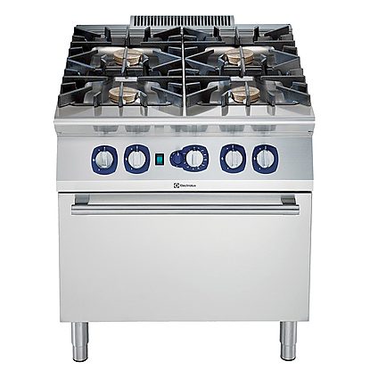 Modular Cooking Range Line900XP 4-Burner Gas Range 10 kW on Oven