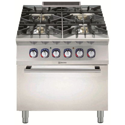 Modular Cooking Range Line900XP 4-Burner Gas Range on Electric Oven