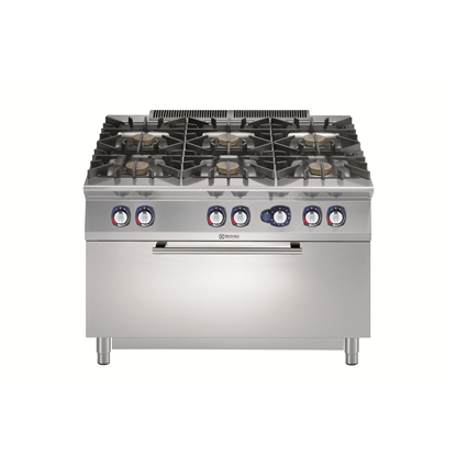 Modular Cooking Range Line900XP 6-Burner Gas Range 10 kW on Large Gas Oven
