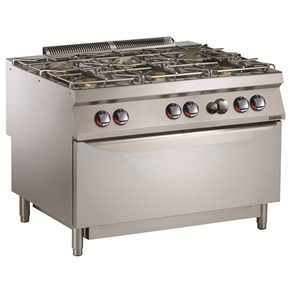 Gamma cottura modulare EVO900 Cucina a gas 6 fuochi su forno