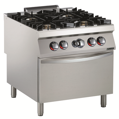 Modular Cooking Range Line<br>EVO900 4-Burner Gas Range 6kW (Cast Iron Grids) on Gas Oven