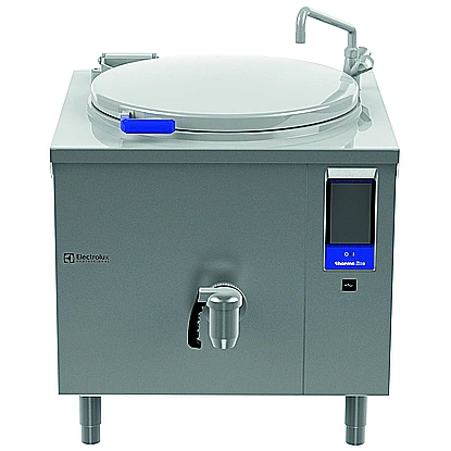 High Productivity CookingElectric Boiling Pan, 100lt, Freestanding with Tap