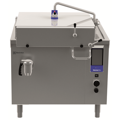 Cucine ad alta produttivitàBrasiera elettrica a pressione, condensa vapore, sonda di temperatura, rubinetto, 110 lt. (h)