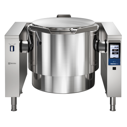 High Productivity CookingElectric Tilting Boiling Pan, 150lt Hygienic Profile, Freestanding - Marine