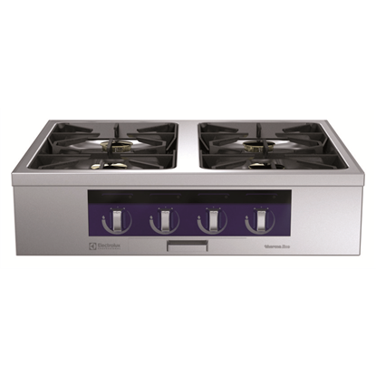 Modular Cooking Range Linethermaline 80 - 4-Burner Gas Top with Ecoflam, 1 Side