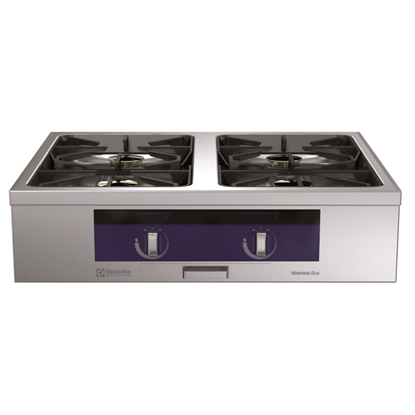 Modular Cooking Range Linethermaline 80 - 4-Burner Gas Top with Ecoflam, 2 Sides