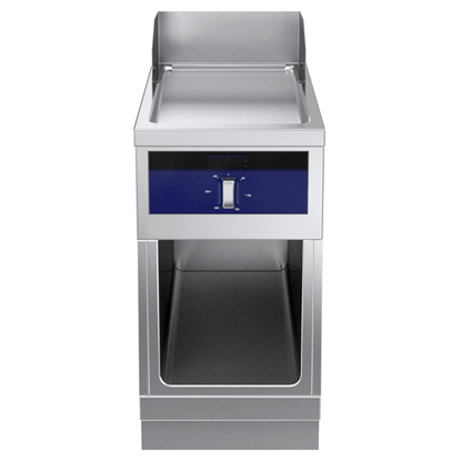 Modulare Großküchengeräteseriethermaline 80 - Half Module Freestanding Electric Fry Top, 1 Side, with Backsplash H=800