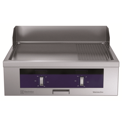 Modular Cooking Range Linethermaline 80 - Full Module Electric Fry Top with Mixed Plate, 1 Side with Backsplash