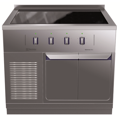 Modular Cookingthermaline 85 - 4 Zone Full Surface Induction Top on Cupboard Base, 1 Side, Backsplash (H2)