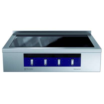 Modular CookingGlaskeramikhäll med infraröda element, 4 zoner, betjänas från 1 sida med hög bakkant