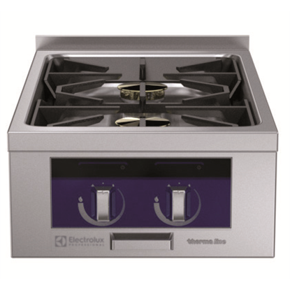 Modular Cooking Range Linethermaline 90 - 2-Burner Gas Top with Ecoflam, 1 Side, Backsplash