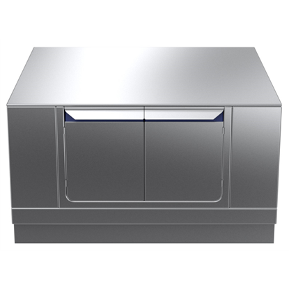 Modular Cooking Range Linethermaline 90 - 1200 mm Passthrough base with 4 doors, GN conform, 2 Sides (H2) - H=550