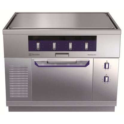 Modular Cooking Range Linethermaline 90 - 4 Zone Electric Solid Top on Oven, 1 Side with Backsplash, H=800