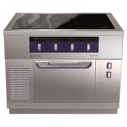 Modular Cooking Range Linethermaline 90 - 4 Zone Induction Top on Oven, 1 Side H=800