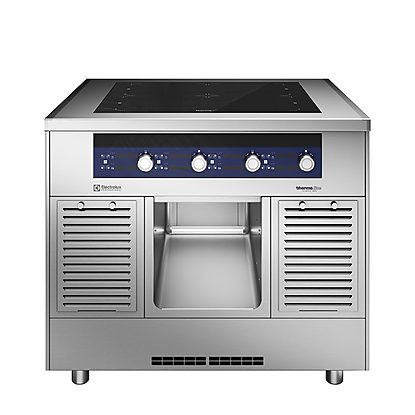 Modular Cooking Range Linethermaline 90 - 4 Zone Full Surface Induction Top on Open Base, 1 Side, H=800