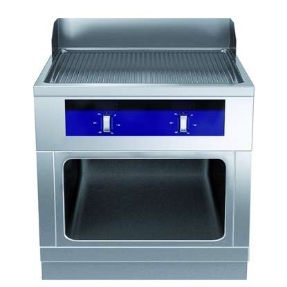 Modular Cooking Range Linethermaline 90 - Full Module Freestanding Electric Fry Top, 1 Side, H=700 - H3 -Marine