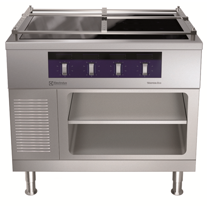 Modular Cooking Range Linethermaline 90 - 4 Zone Induction Top on Oven, 1 Side H=700 - MARINE