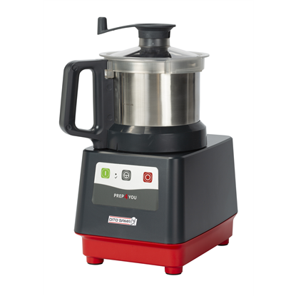 Cutter Mixer<br>Cutter mixer con vasca in acciaio inox da 2.6 litri, 1 velocità da 1500 giri/minuto