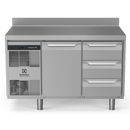 Digitale Kühltischeecostore HP Premium Refrigerated Counter - 290lt, 1-Door, 3-Drawer, Upstand