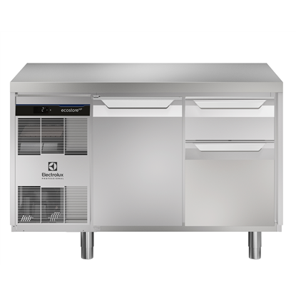 ecostore HP PremiumTavolo refrigerato 290lt,1 porta,1/3 e 2/3 cassetti,-2+10°C, AISI 304