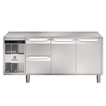 Digital Undercounterecostore HP Premium Refrigerated Counter - 440lt, 2-Door, 2-Drawer, No Top
