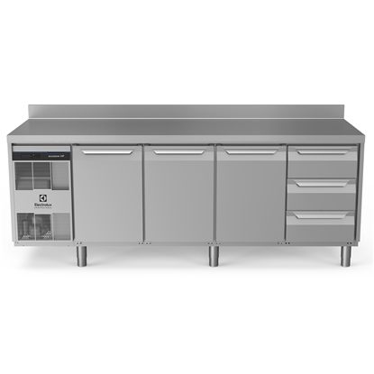 Digital Undercounterecostore HP Premium Refrigerated Counter - 590lt, 3-Door, 3x1/3 Drawers, Upstand