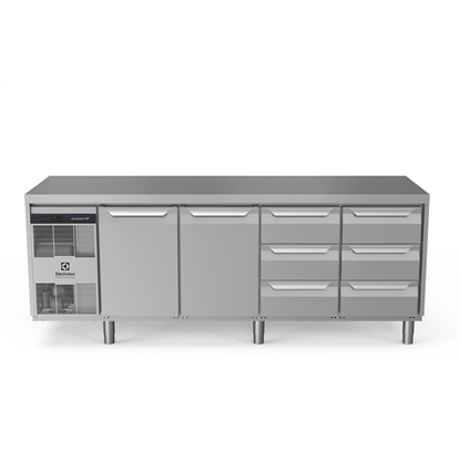 Digital Undercounterecostore HP Premium Refrigerated Counter - 590lt, 2-Door, 6x1/3 Drawers