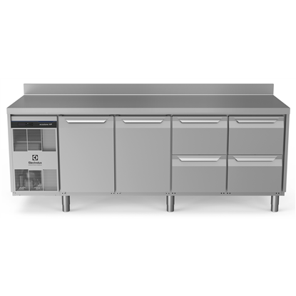 Digital Undercounterecostore HP Premium Refrigerated Counter - 590lt, 2 Door and 4 Drawers with Splashback