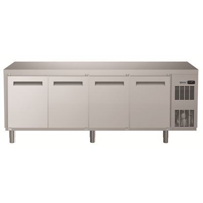 Table réfrigéréeTable réfrigérée - Ecostore - 4 portes - Centrale  -2°C+10°C - groupe à droite - R290