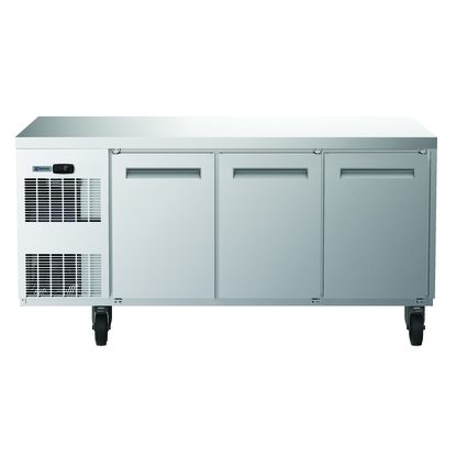 Digital UndercounterFreezer Counter - 3 Door (R290) with wheels and UK plug