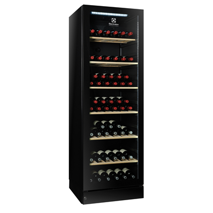 Digital Cabinets1 Glass Door Wine Refrigerator, 170 bottles, black with variable speed compressor