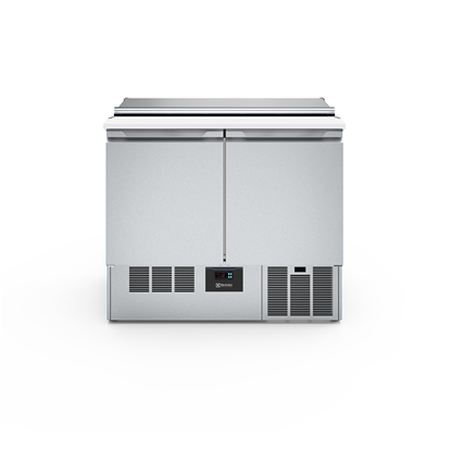 Digital UndercounterRefrigerated Counter Saladette - 250lt, 2 Doors with lid and chopping board (R290)