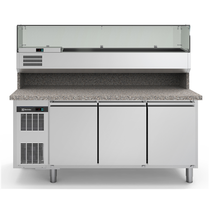 Pizza counters3-door Refrigerated Counter with show case