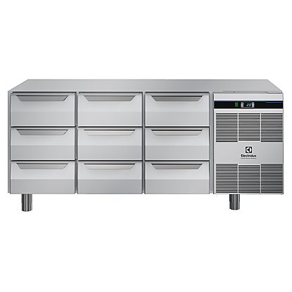 Digital Cabinets9x1/3 drawer Refrigerated Counter without worktop, -2+8°C, AISI 304, R290