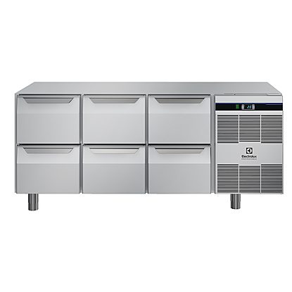 Digital Cabinets6x1/2 drawer Refrigerated Counter without worktop, -2+8°C, stainless steel, R290