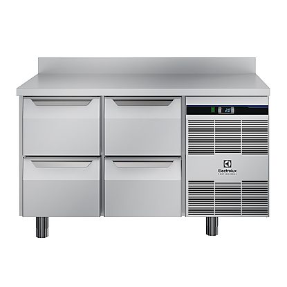 Digital Cabinets4x1/2 drawer Refrigerated Counter with backsplash, -2+8°C, stainless steel, R134a