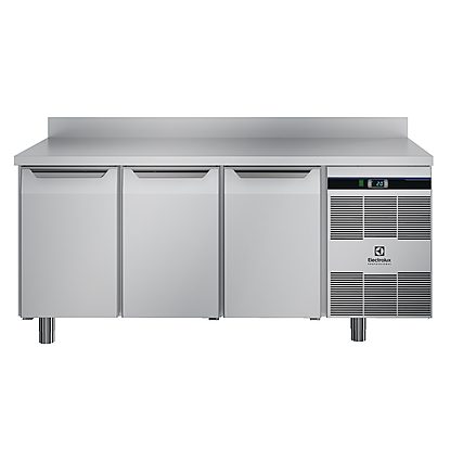 Digital Cabinets3-door Refrigerated Counter with backsplash, -2+8°C, stainless steel, R290