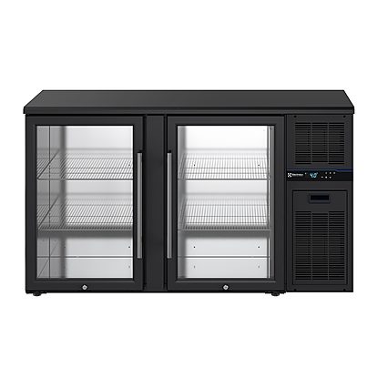 Digital Cabinets2-door Back Bar Refrigerator, glass doors, +2+8°C, black prepainted/AISI 304, R290