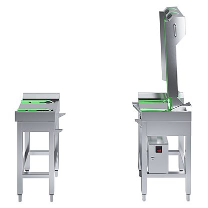 Handling System for Rack TypeFoldable bridge of cord conveyor for trays