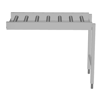 Handling System for DishwasherConveyor, long rollers with end plate