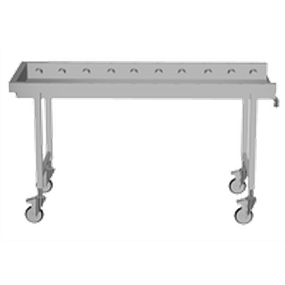 Handling systeem voor afwasmachineRollenbaan, verrijdbaar, korte rollen, eindplaat, 1545 mm