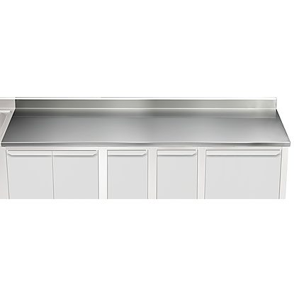 Modular Preparation 3400 mm Work Top with Upstand