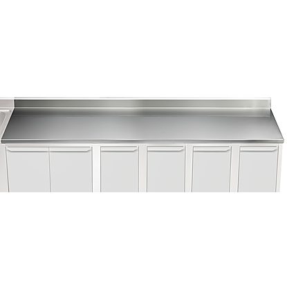 Modular Preparation 3700 mm Work Top with Upstand