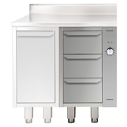 Modular Preparation 500 mm Hot Cupboard with 3 Drawers